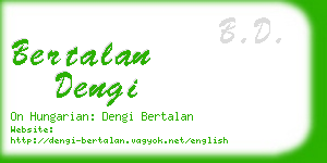 bertalan dengi business card